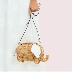 Kate Spade elephant wicker bag
